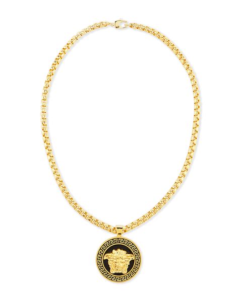 versace men's medallion chain necklace|gianni Versace necklace men.